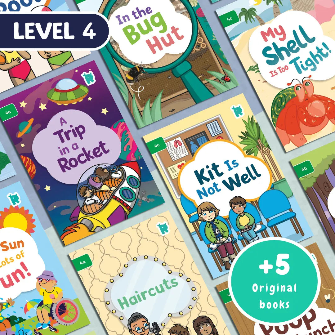 Twinkl Rhino Readers - 24 Decodable Reading Books - Level 4 + 5 originals