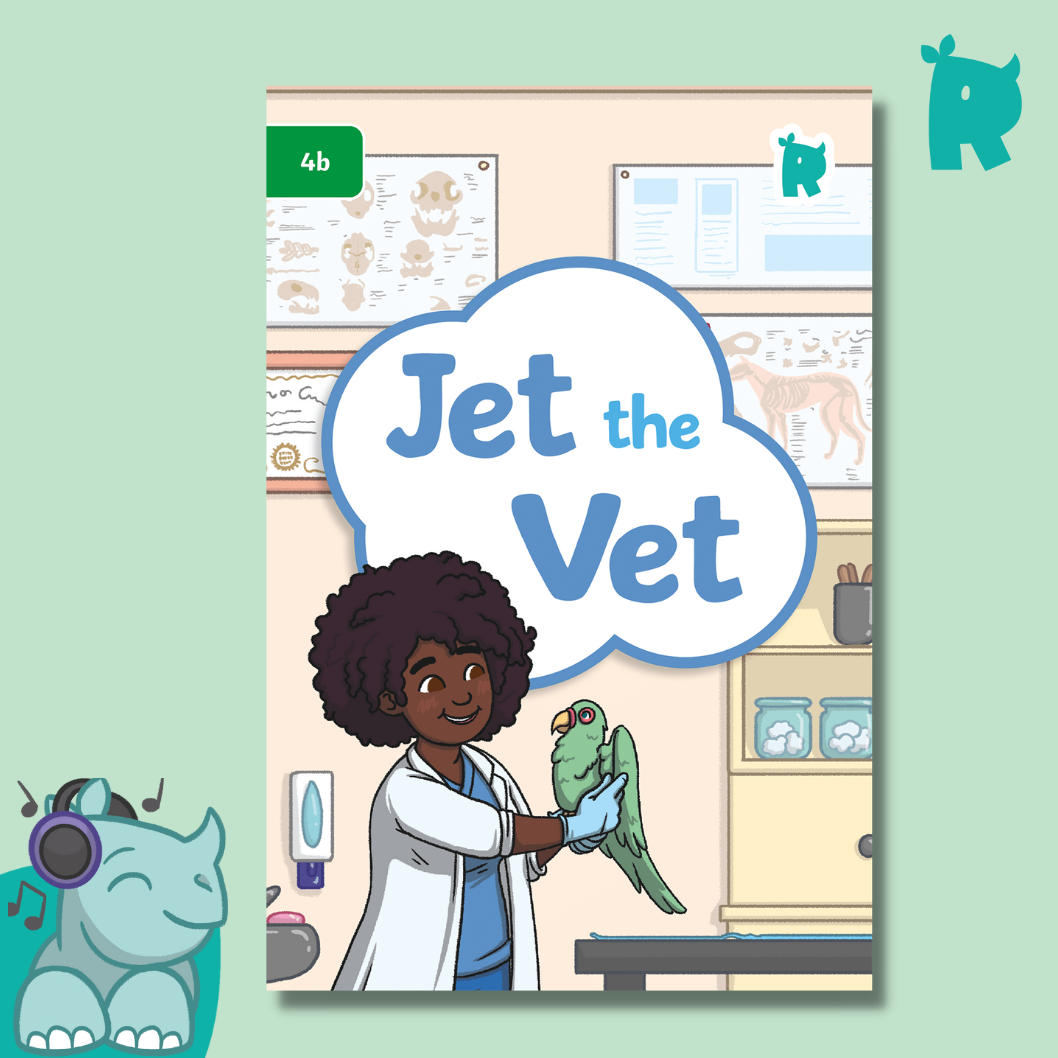 Twinkl Rhino Readers - Jet the Vet (Level 4b)