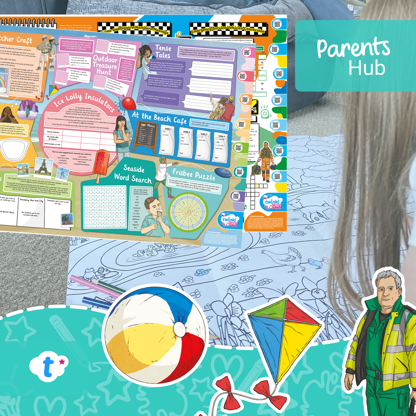 Giant Activity Mats - Summer and People Who Help Us/Emergency Services