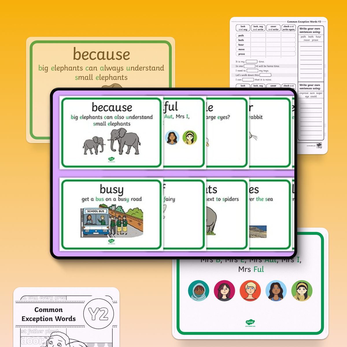 Year 2 Practising Common Exception Words Bundle