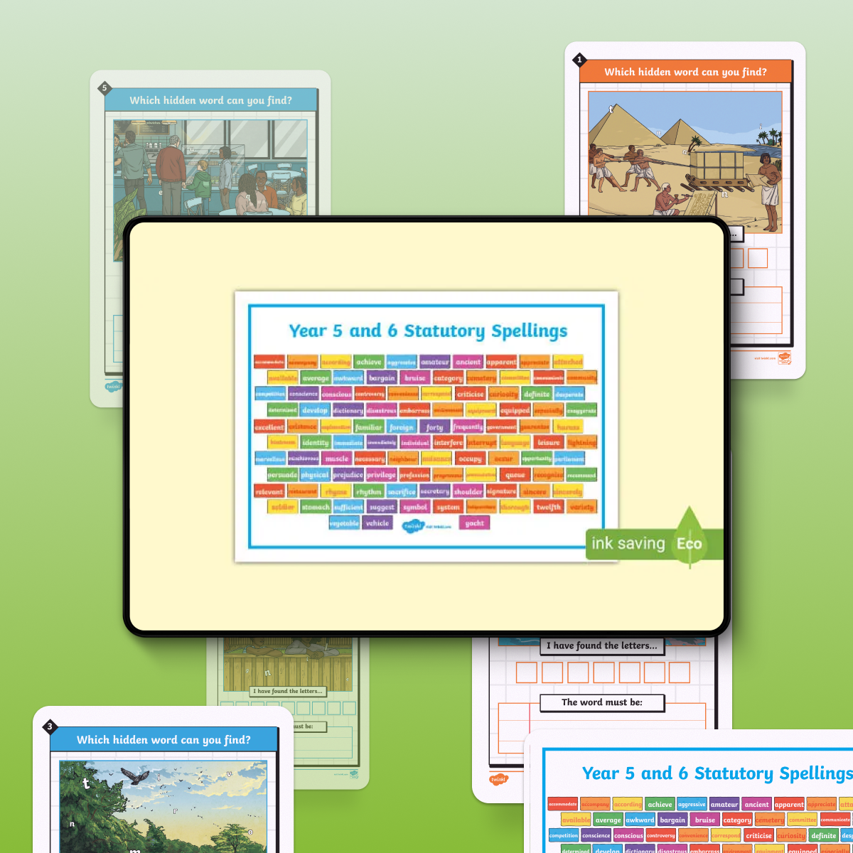 Year 5/6 Practising Statutory Spelling Words Bundle
