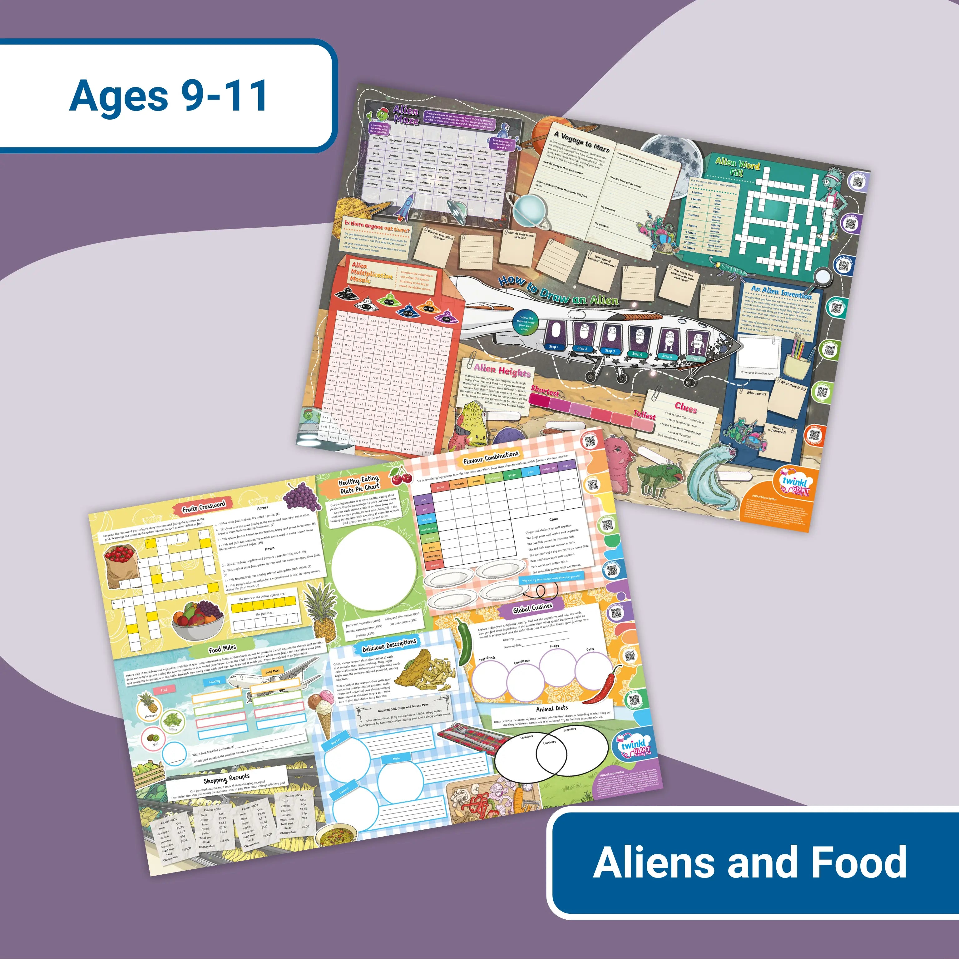 Giant Activity Mat - Aliens and Food