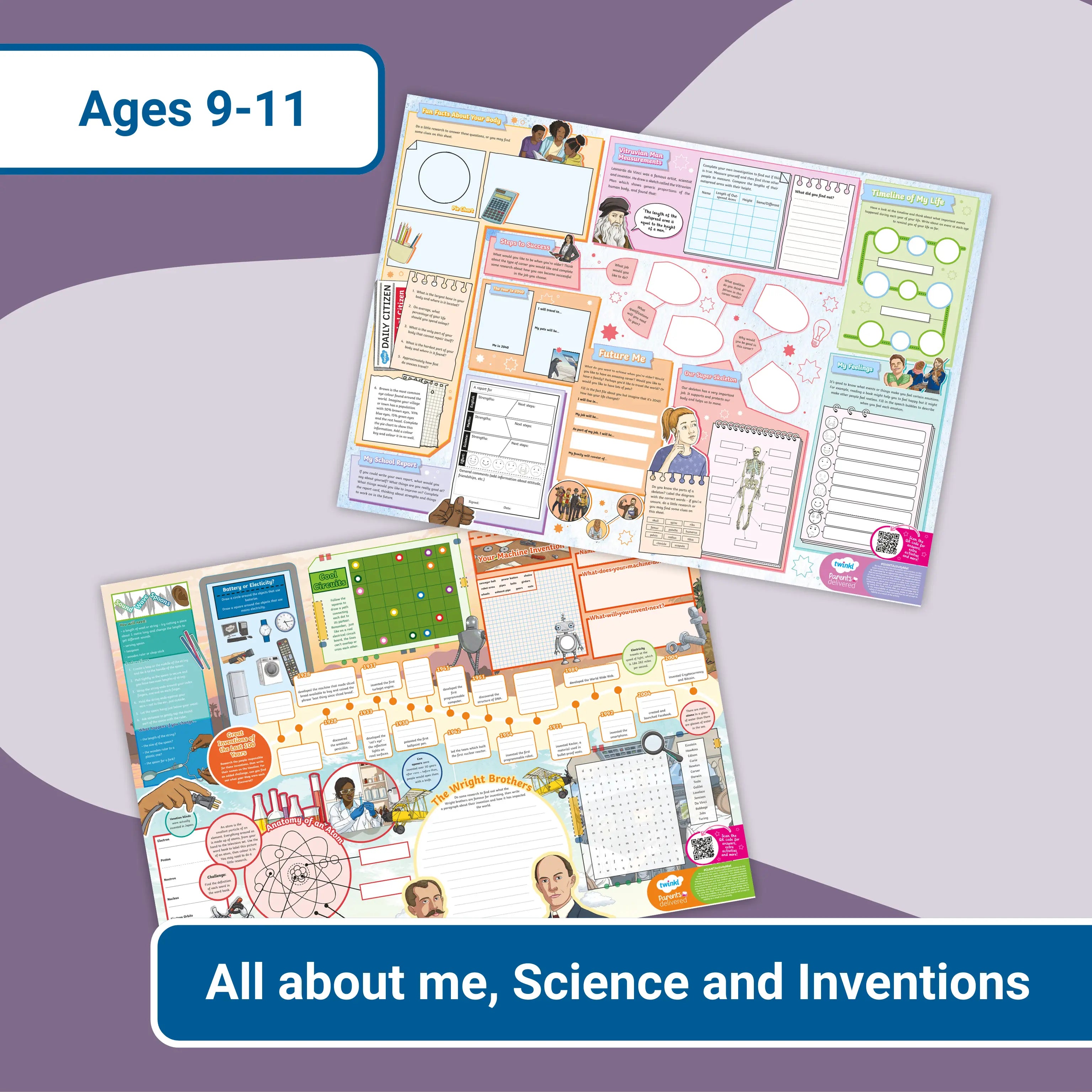 Giant Activity Mats - All About Me, Science and Inventions