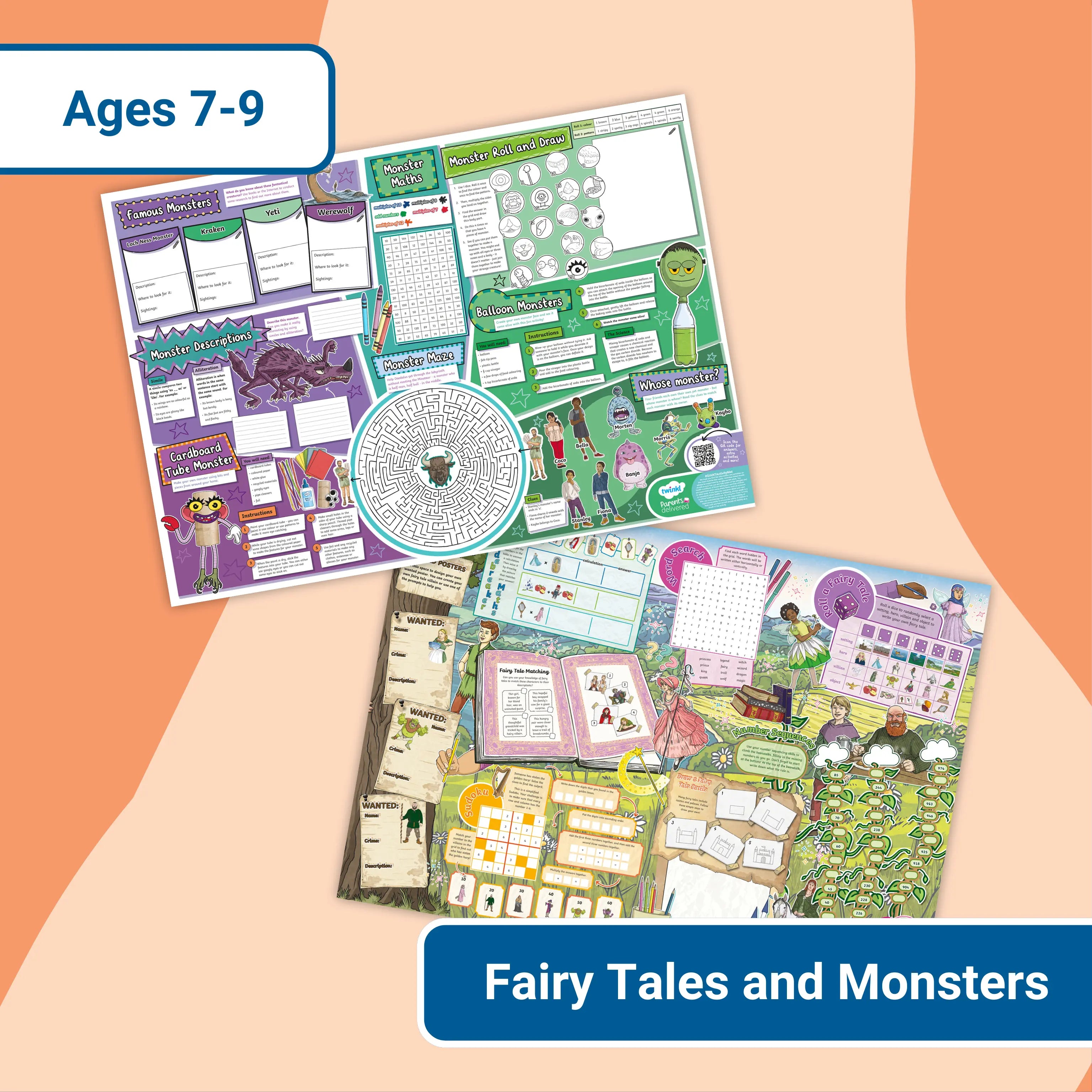 Giant Activity Mats - Monsters and Fairy Tales