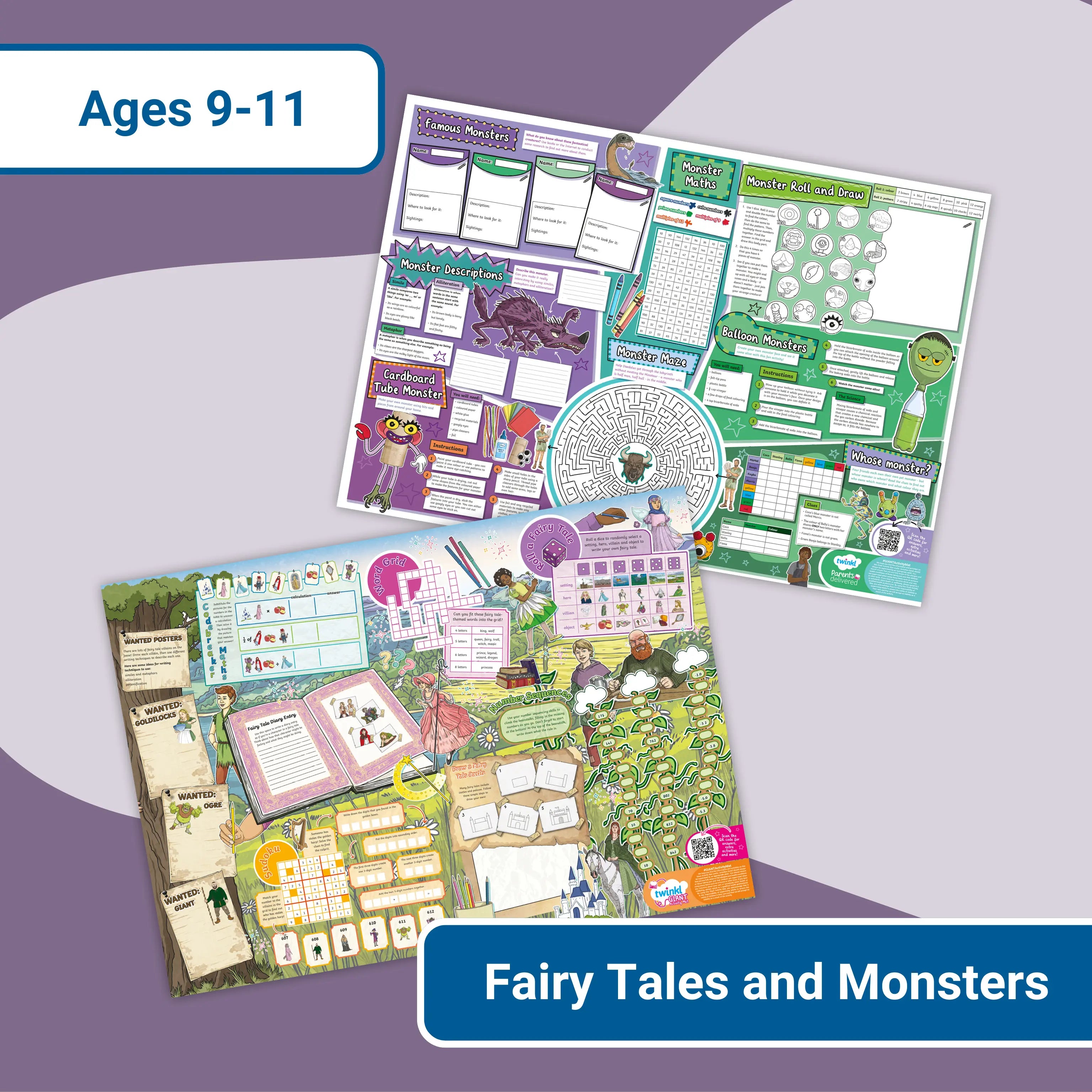 Giant Activity Mats - Monsters and Fairy Tales