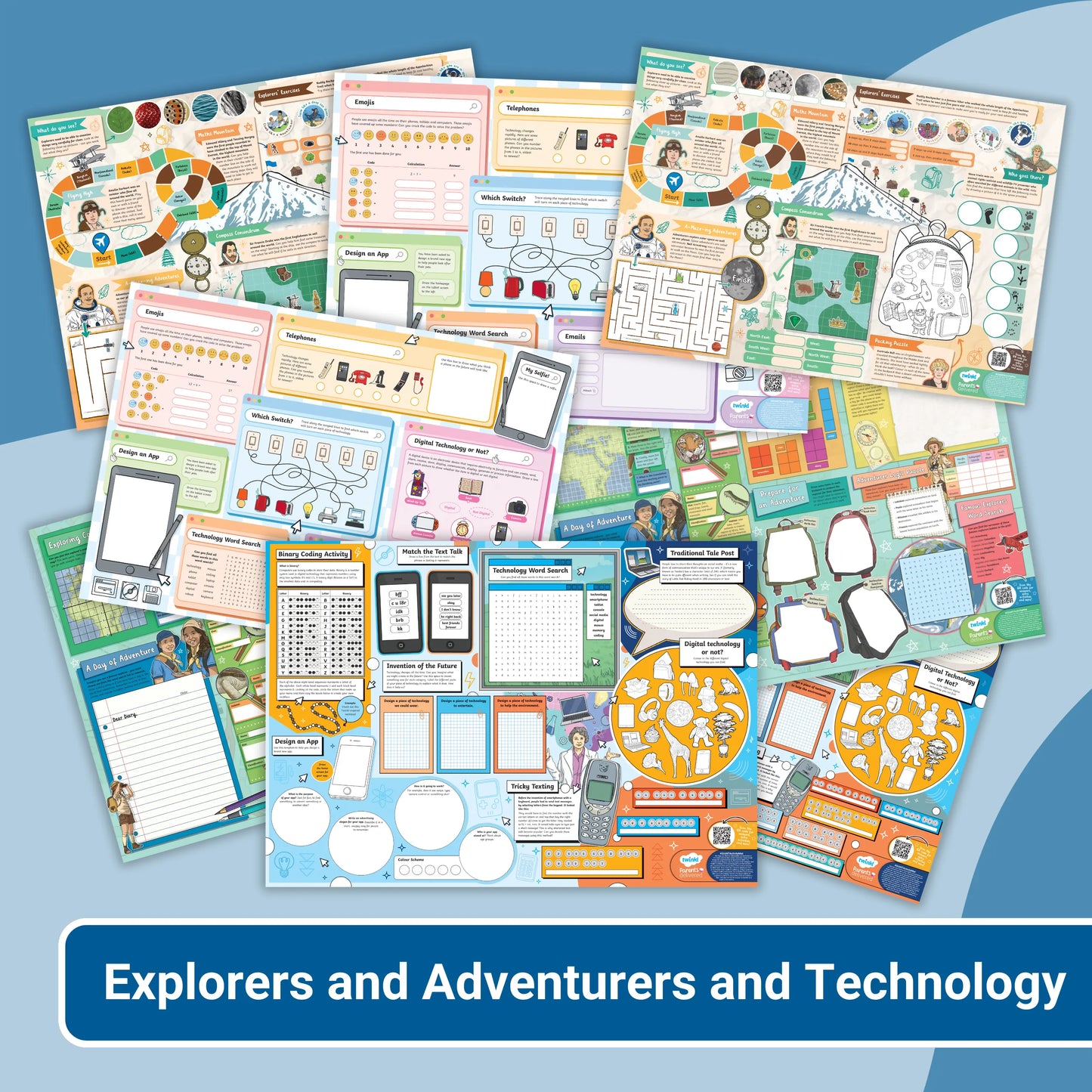 GIANT Activity Mat - Explorers and Adventurers and Technology