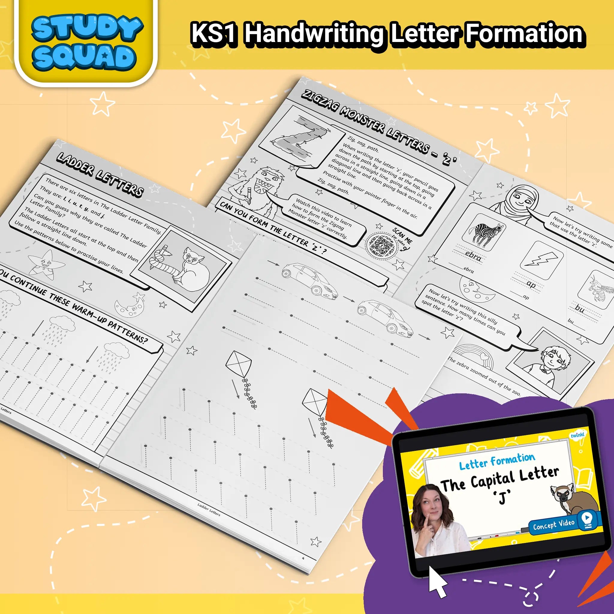 Study Squad - KS1 Handwriting Workbook - Letter Formation