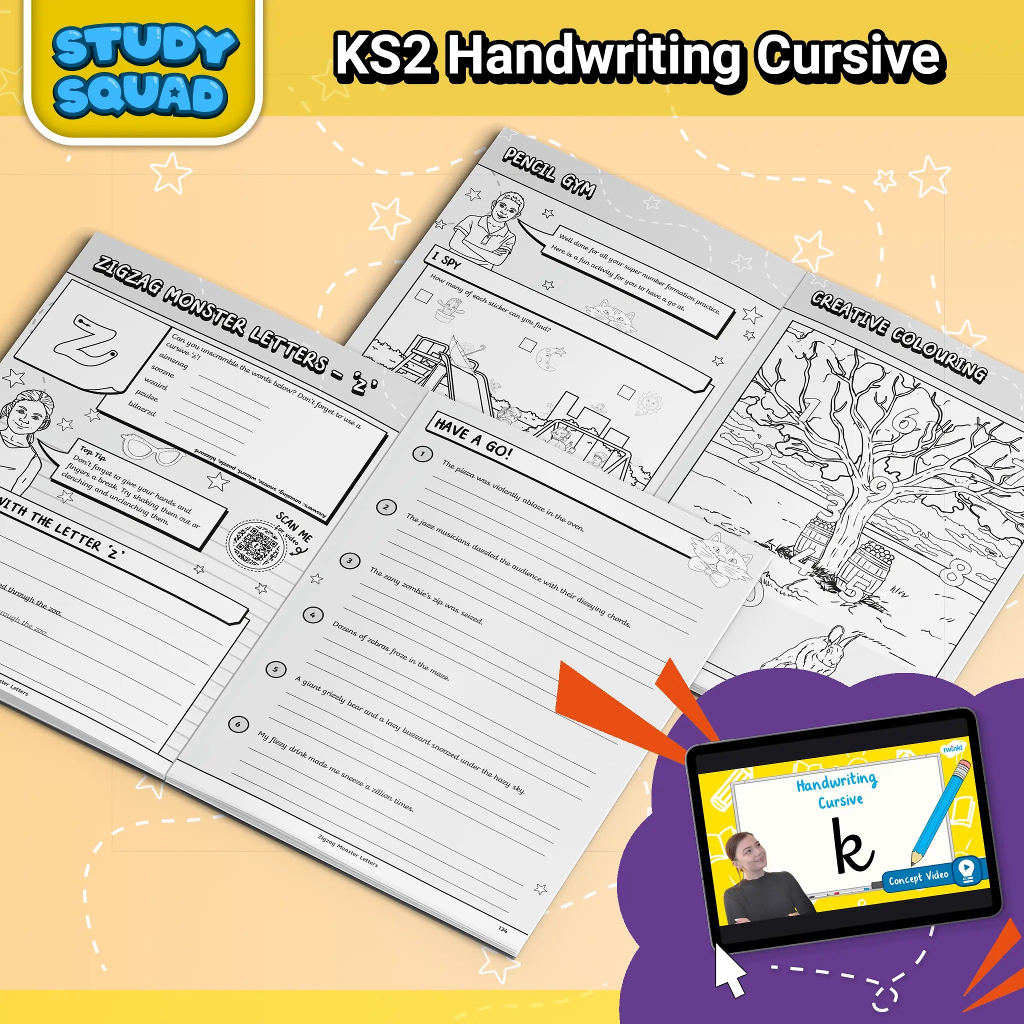 Study Squad - KS2 Handwriting Workbook - Cursive