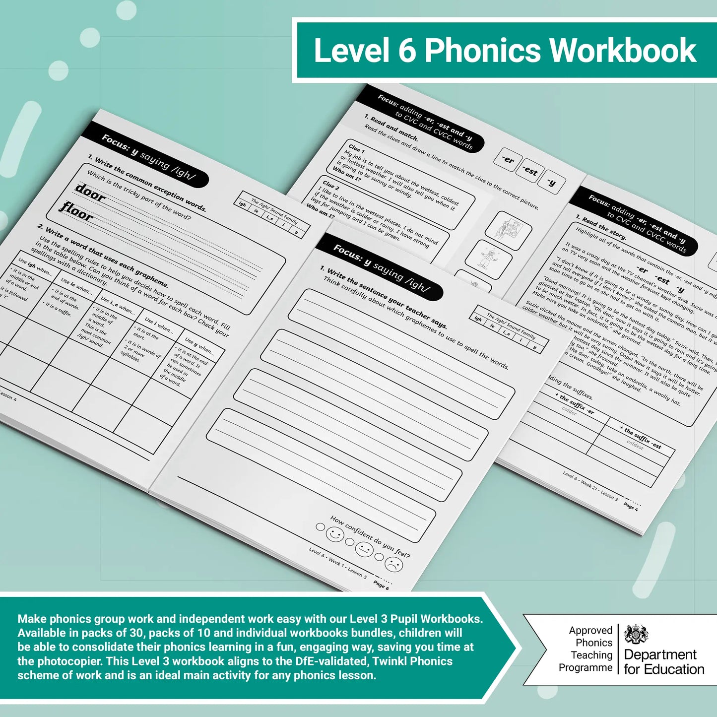 Twinkl Phonics – Level 6 Workbooks