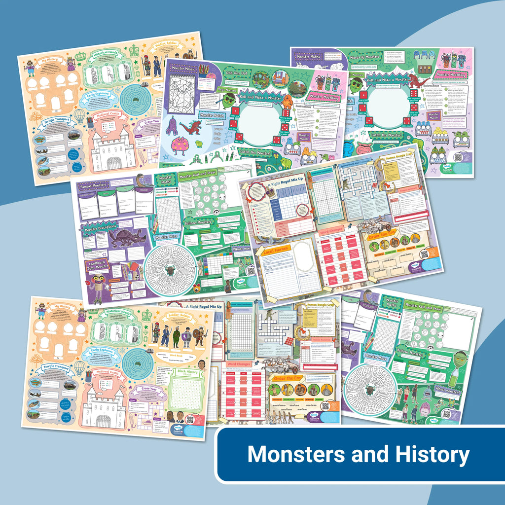 GIANT Activity Mat - Monsters and History