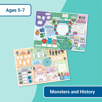 GIANT Activity Mat - Monsters and History