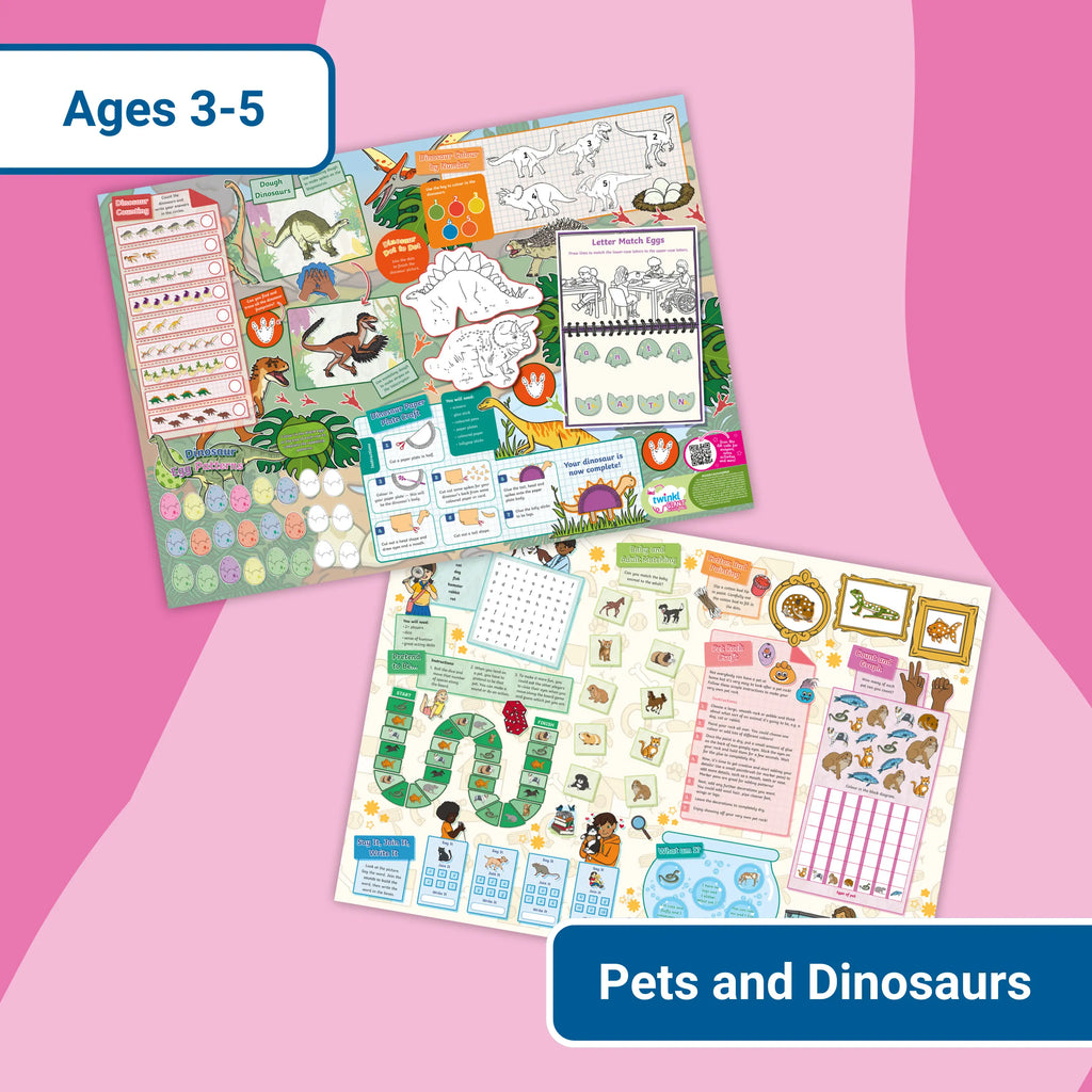 Giant Activity Mat - Pets and Dinosaurs