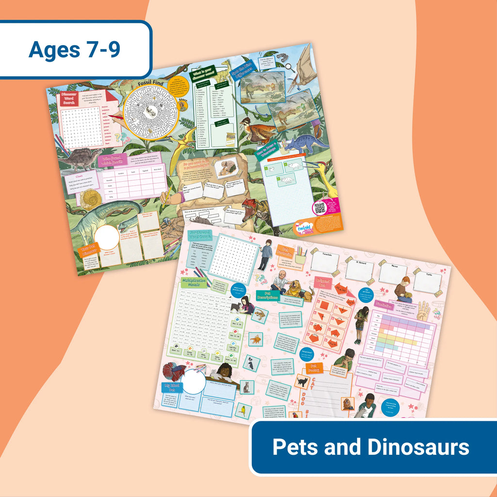 Giant Activity Mat - Pets and Dinosaurs