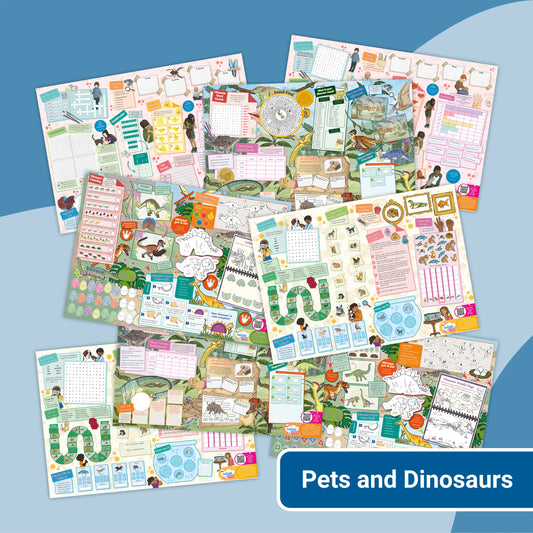 Giant Activity Mat - Pets and Dinosaurs