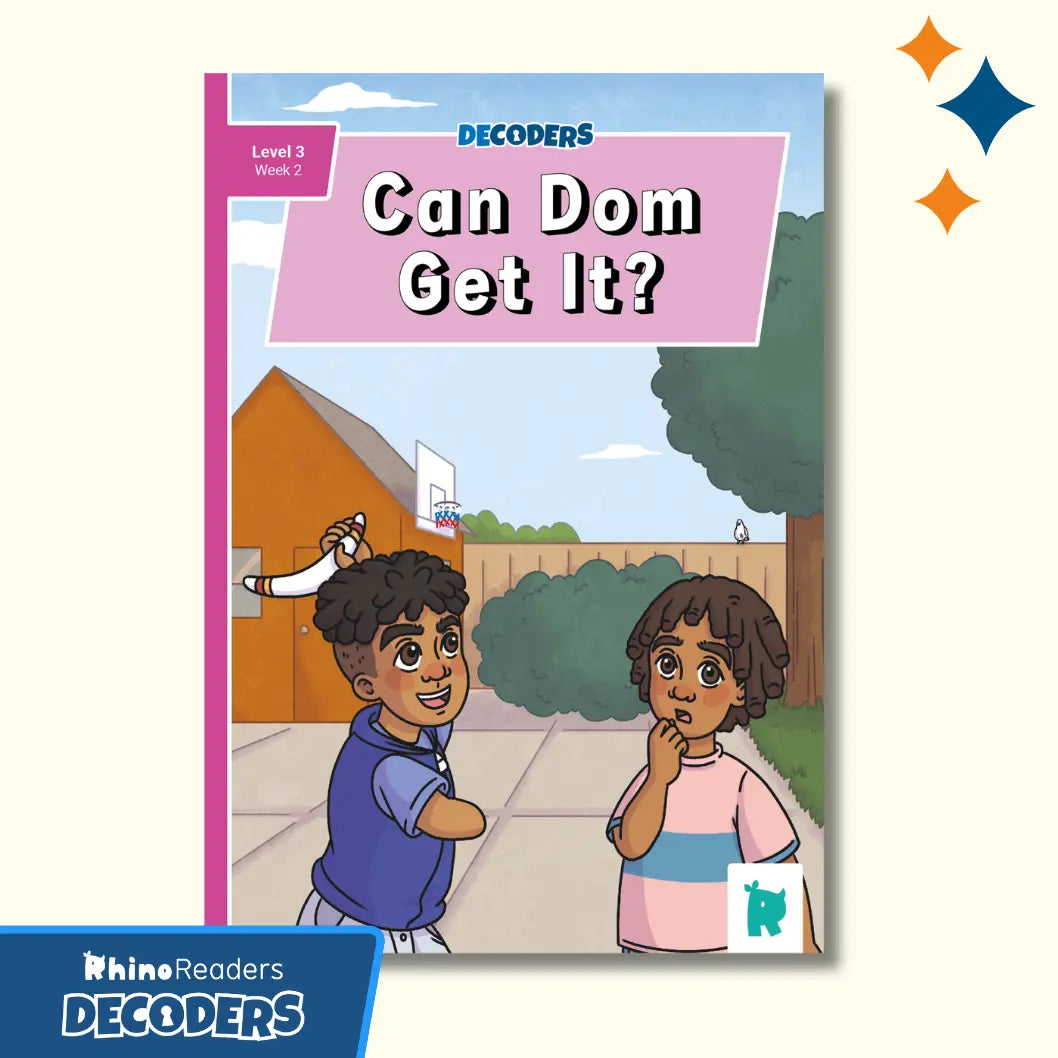Twinkl Rhino Readers Decoders - Can Dom Get It? (Level 3 / Week 2)