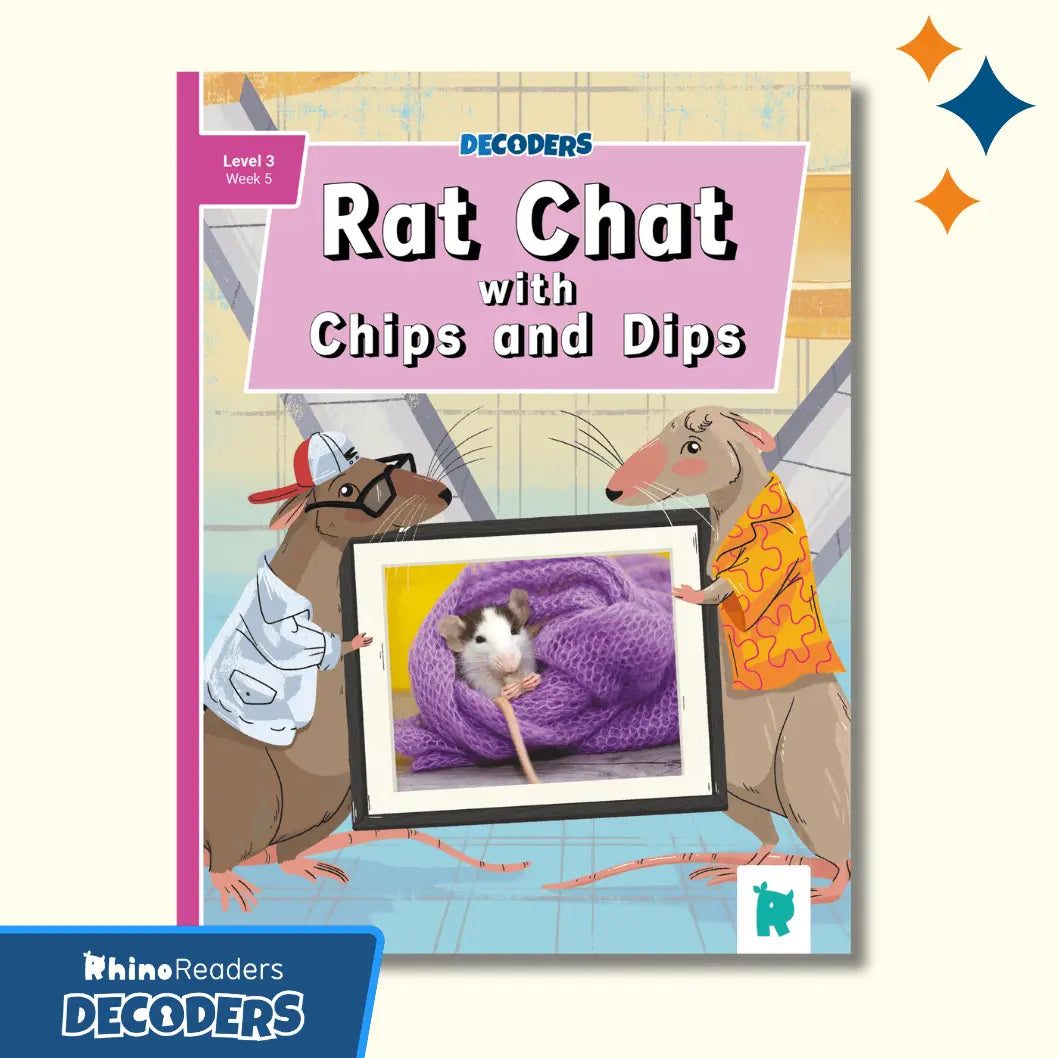 Twinkl Rhino Readers Decoders - Rat Chat with Chips and Dips (Level 3 / Week 5)