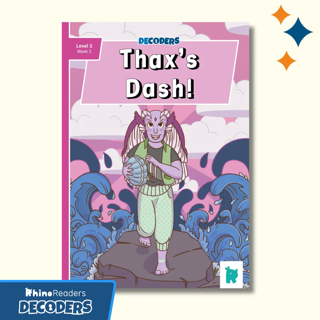 Twinkl Rhino Readers Decoders - Thax's Dash (Level 3 / Week 3)