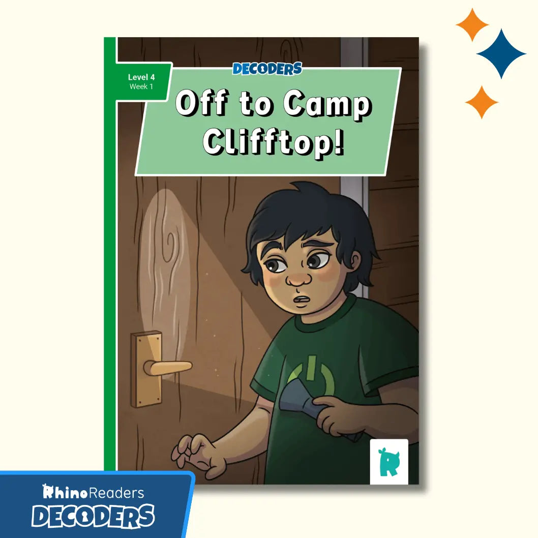 Twinkl Rhino Readers Decoders - Off To Camp Clifftop (Level 4 / Week 1)