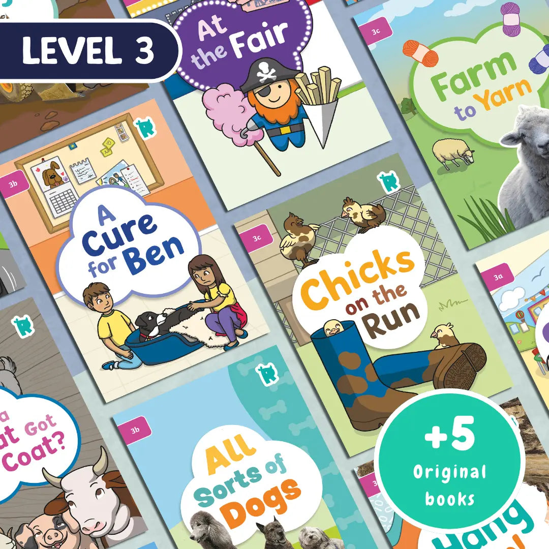 Twinkl Rhino Readers - 24  Decodable Reading Books - Level 3 + 5 originals