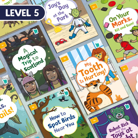 Twinkl Rhino Readers - 36 Decodable Reading Books - Level 5