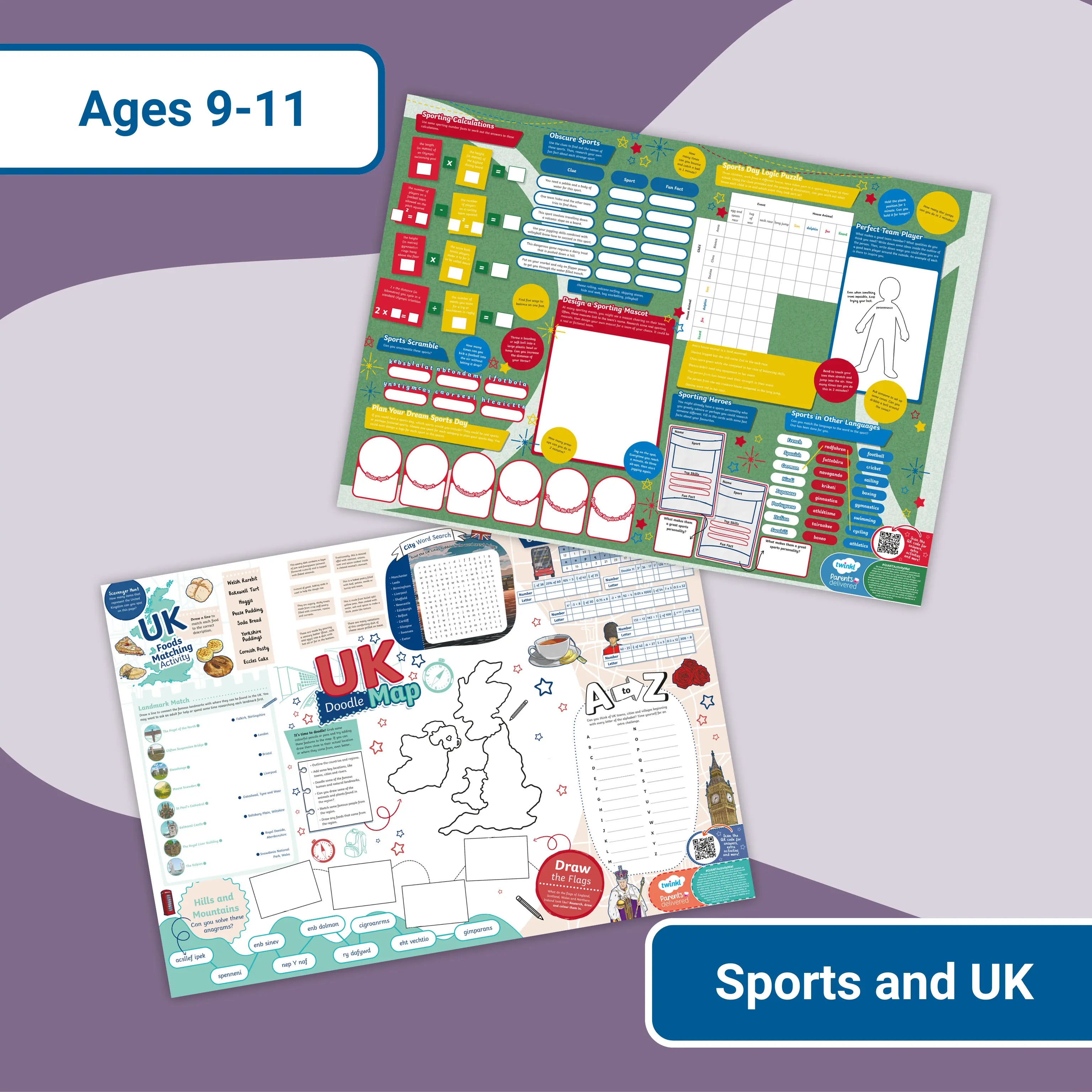 Giant Activity Mats - Sports and United Kingdom