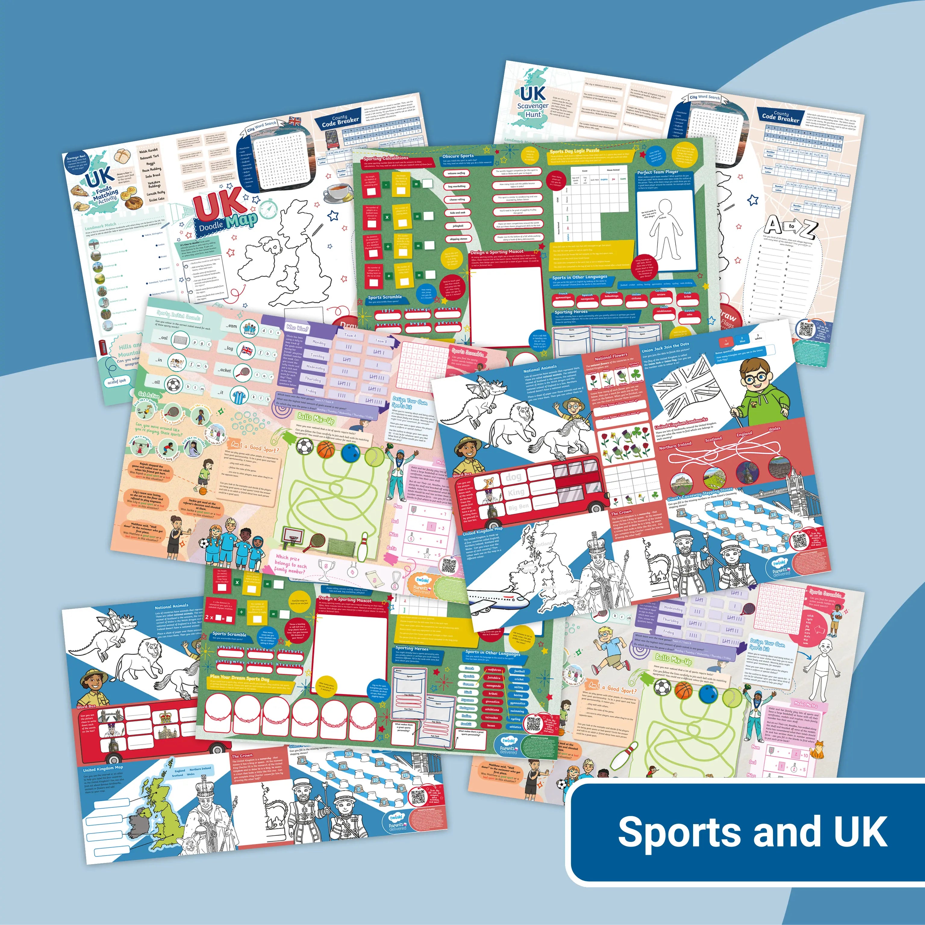 Giant Activity Mats - Sports and United Kingdom