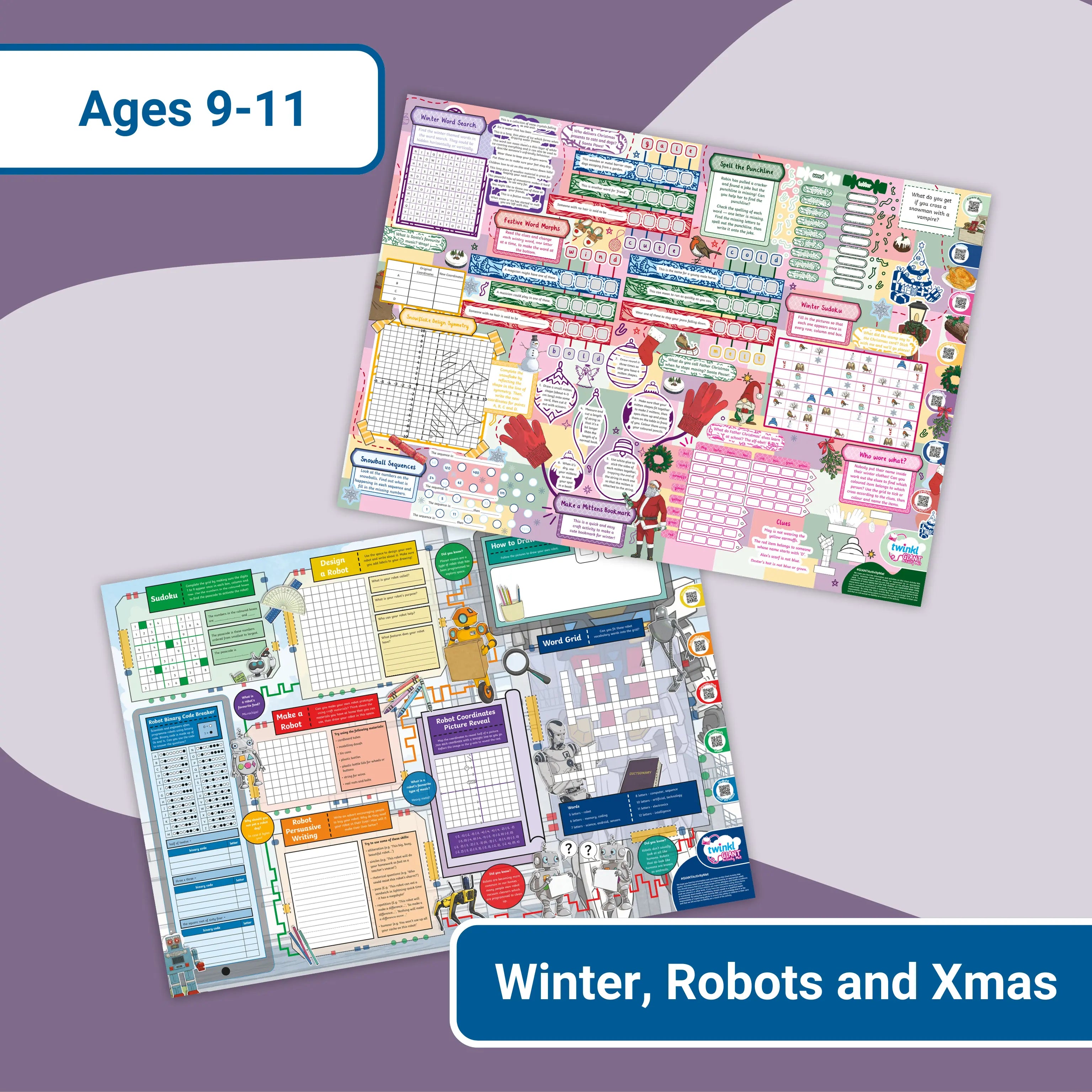 Giant Activity Mat - Winter, Robots and Xmas