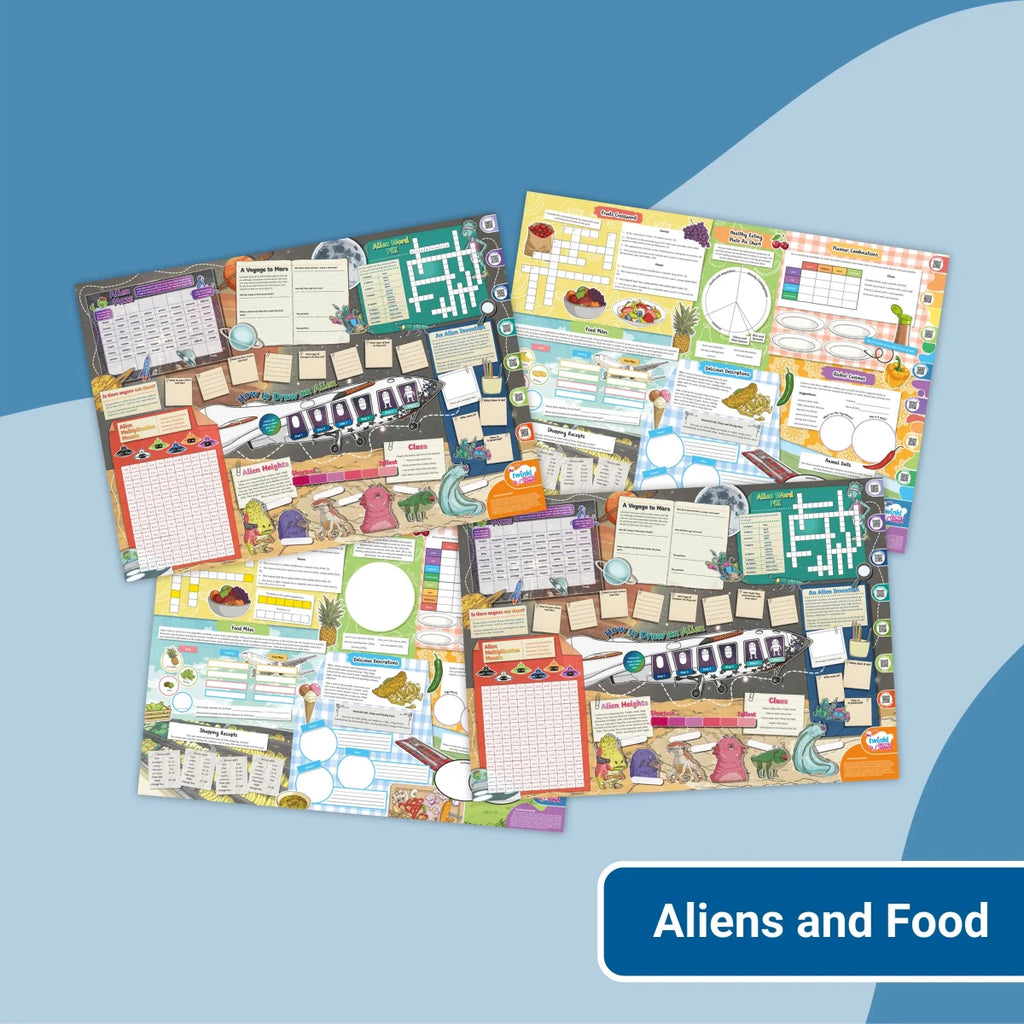 Giant Activity Mat - Aliens and Food - Twinkl Educational Publishing