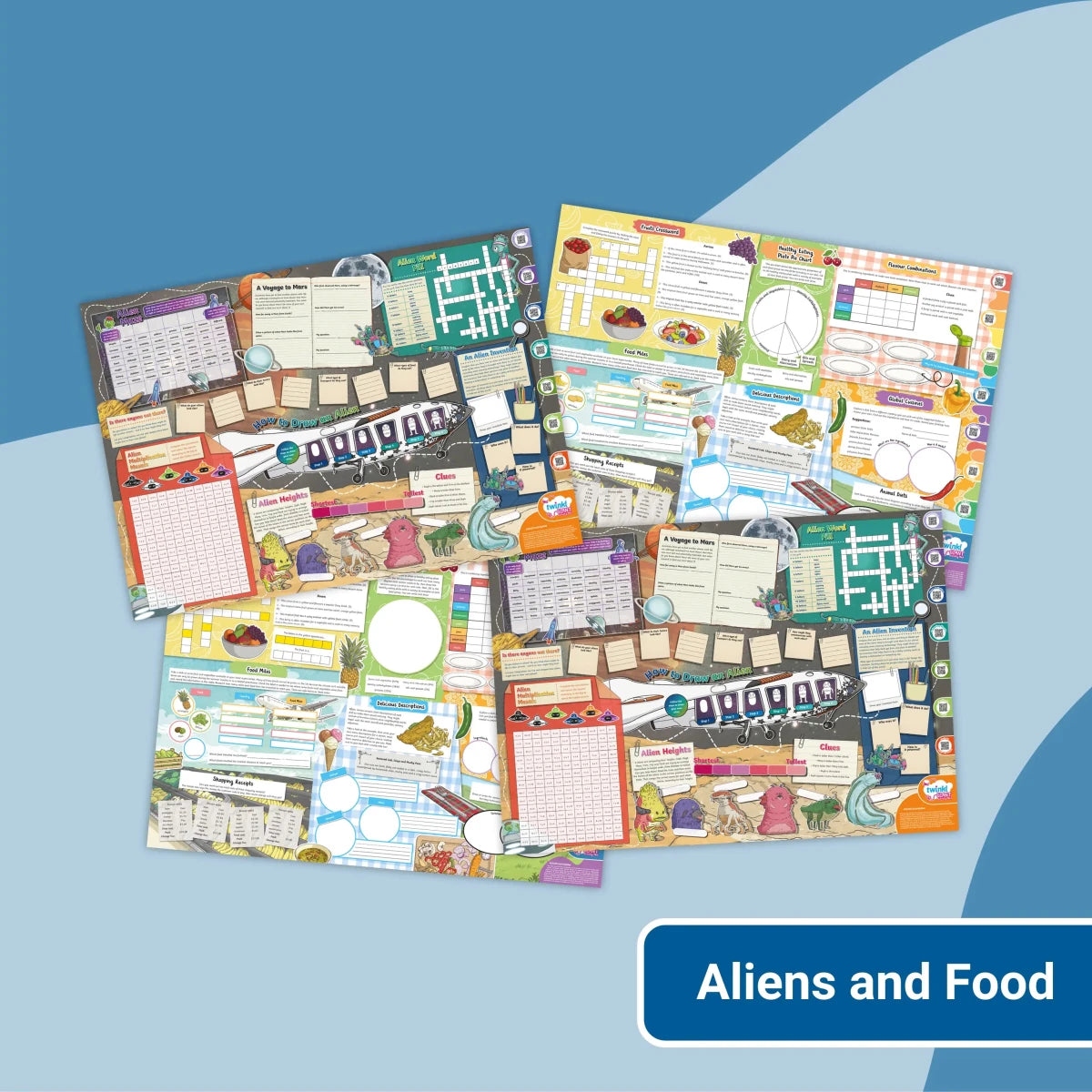 Giant Activity Mat - Aliens and Food - Twinkl Educational Publishing
