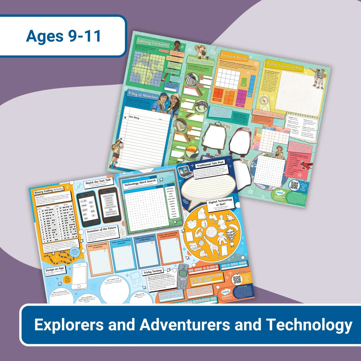 GIANT Activity Mat - Explorers and Adventurers and Technology - Twinkl Educational Publishing