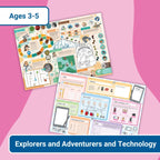 GIANT Activity Mat - Explorers and Adventurers and Technology - Twinkl Educational Publishing