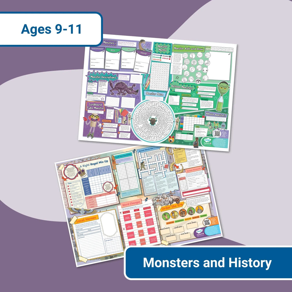 GIANT Activity Mat - Monsters and History - Twinkl Educational Publishing