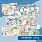 GIANT Activity Mat - Monsters and History - Twinkl Educational Publishing