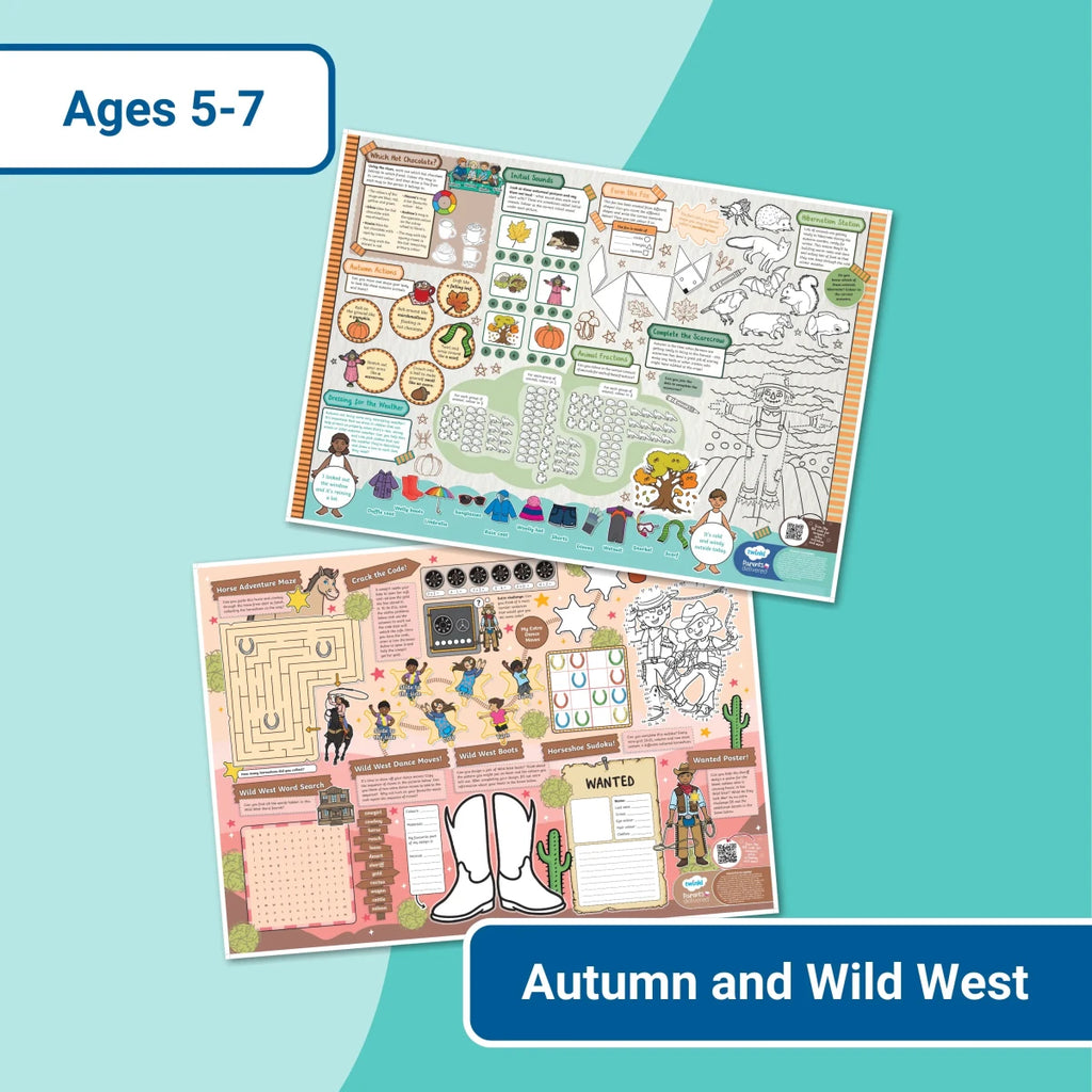 GIANT Activity Mats - Autumn and Wild West - Twinkl Educational Publishing