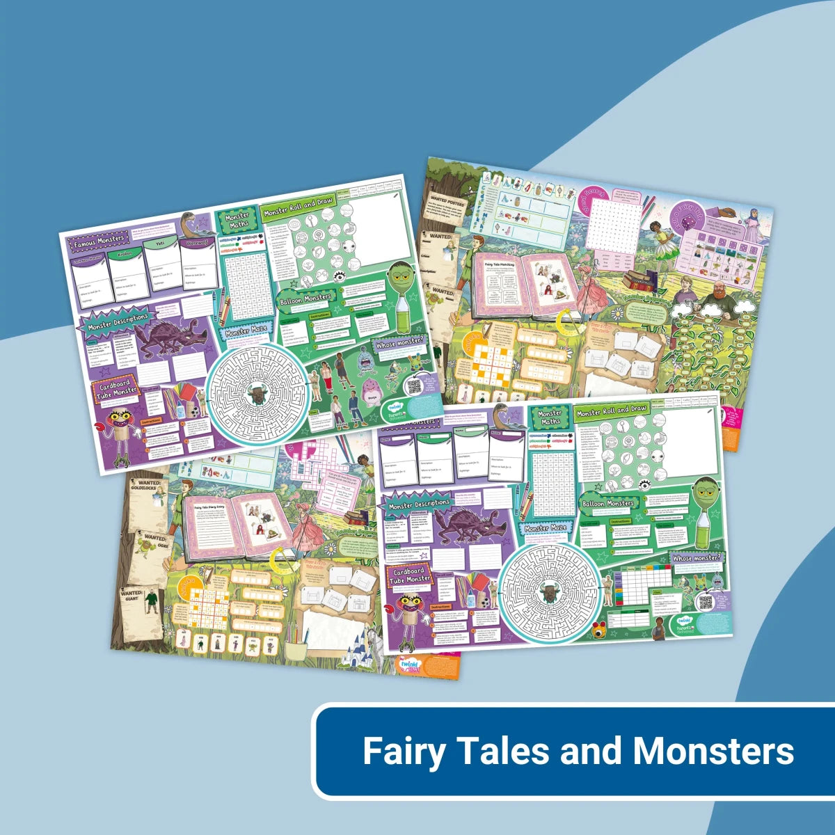 Giant Activity Mats - Monsters and Fairy Tales - Twinkl Educational Publishing