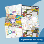 GIANT Activity Mats - Spring & Superheroes - Twinkl Educational Publishing