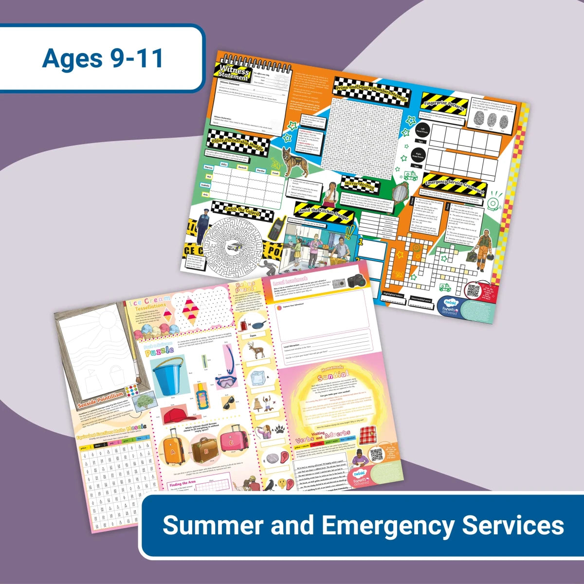 Giant Activity Mats - Summer and People Who Help Us/Emergency Services - Twinkl Educational Publishing