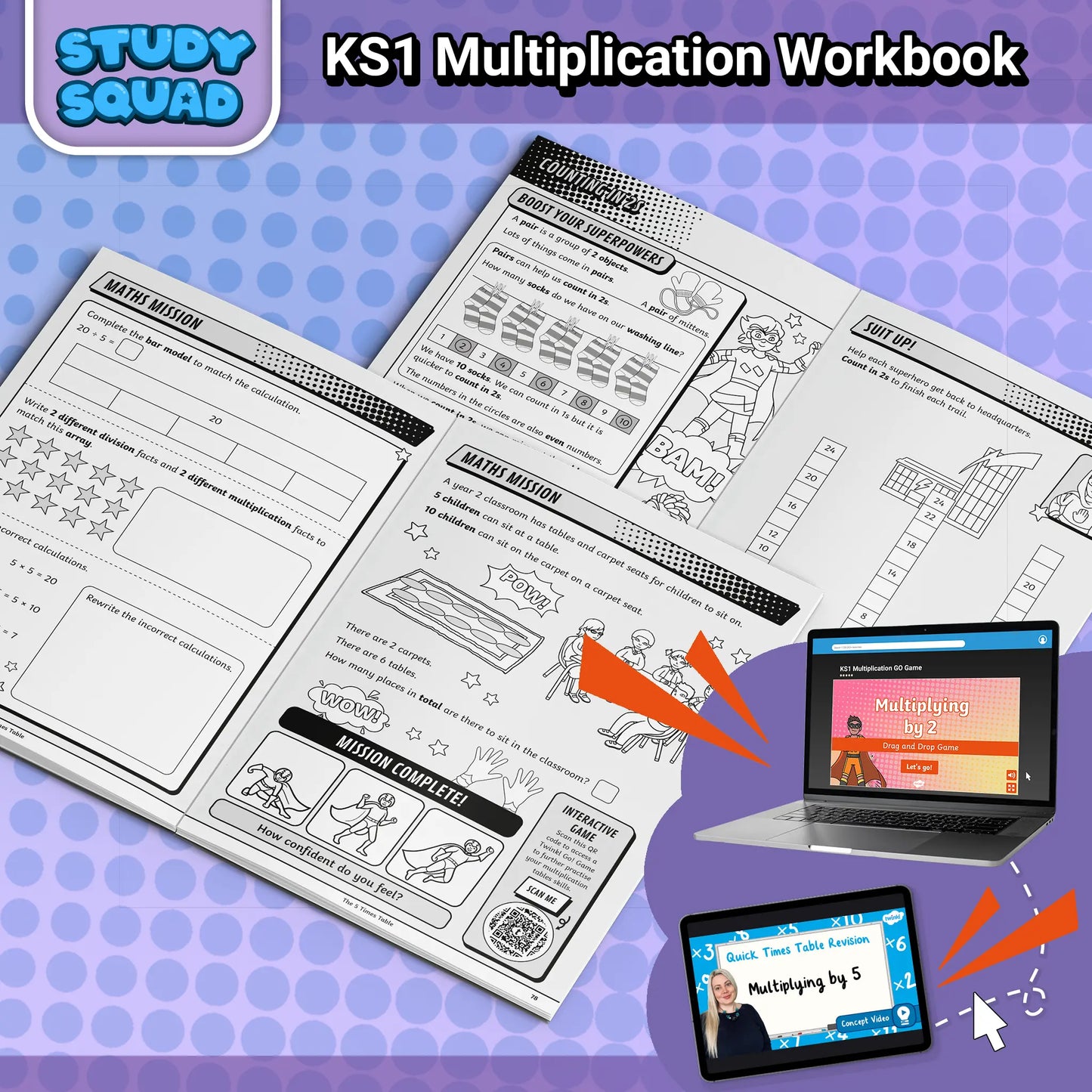 Study Squad KS1 Multiplication Workbook