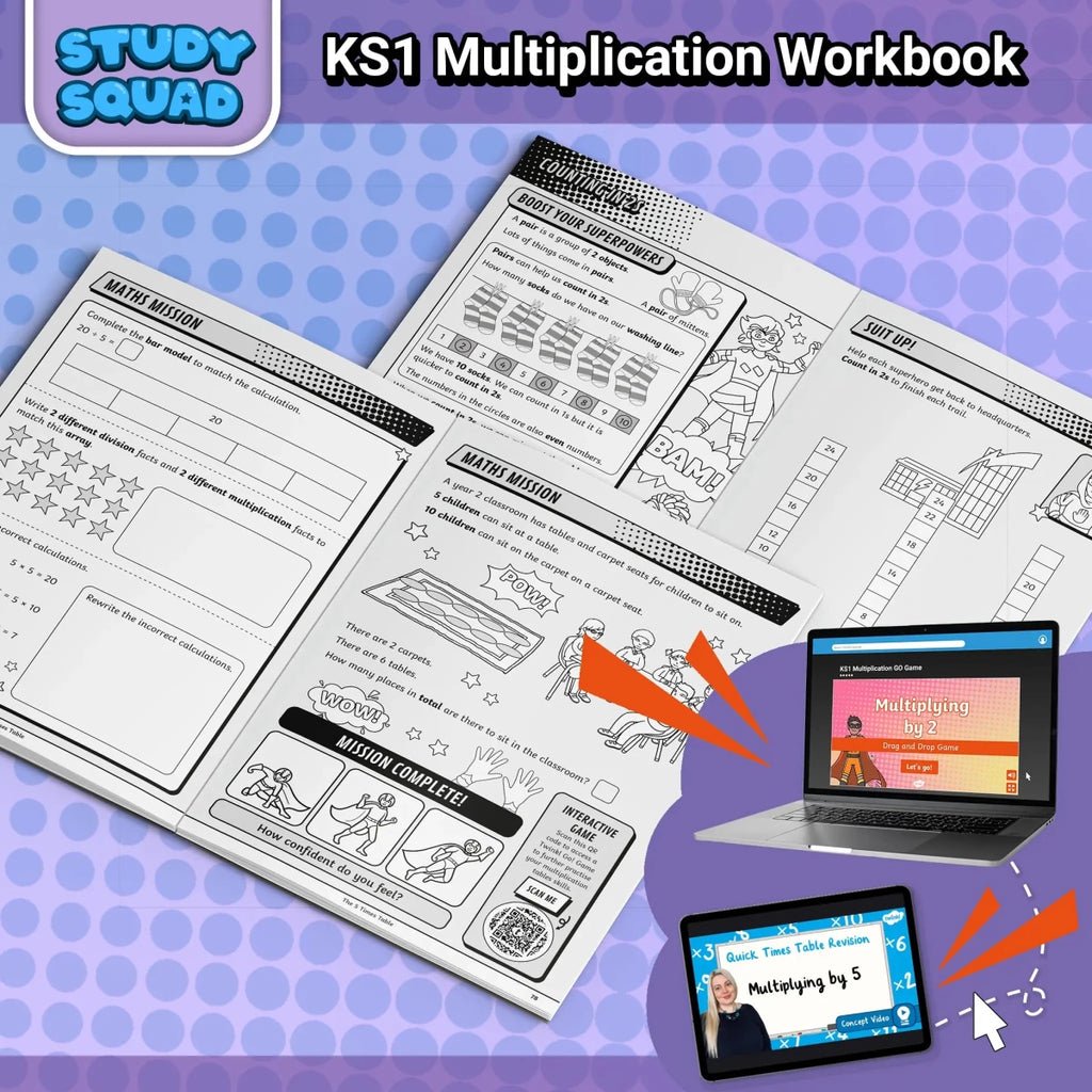 Study Squad - KS1 Multiplication Workbook - Twinkl Educational Publishing