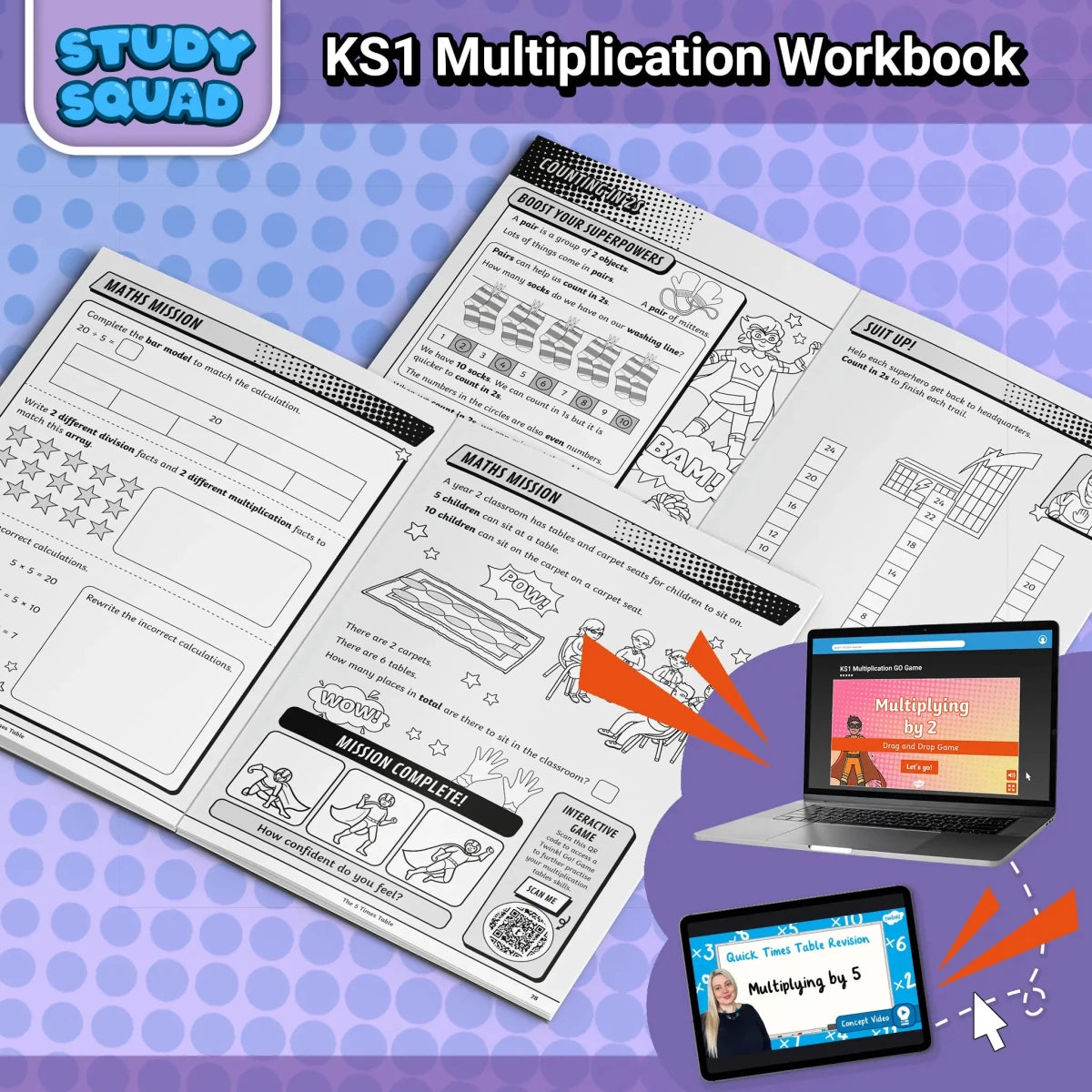 Study Squad - KS1 Multiplication Workbook - Twinkl Educational Publishing