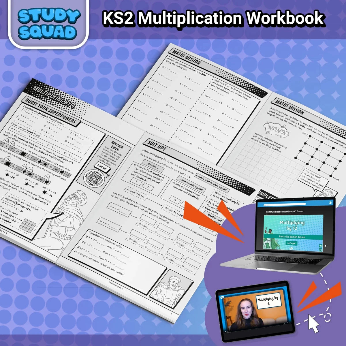 Study Squad - KS2 Multiplication Workbook - Twinkl Educational Publishing