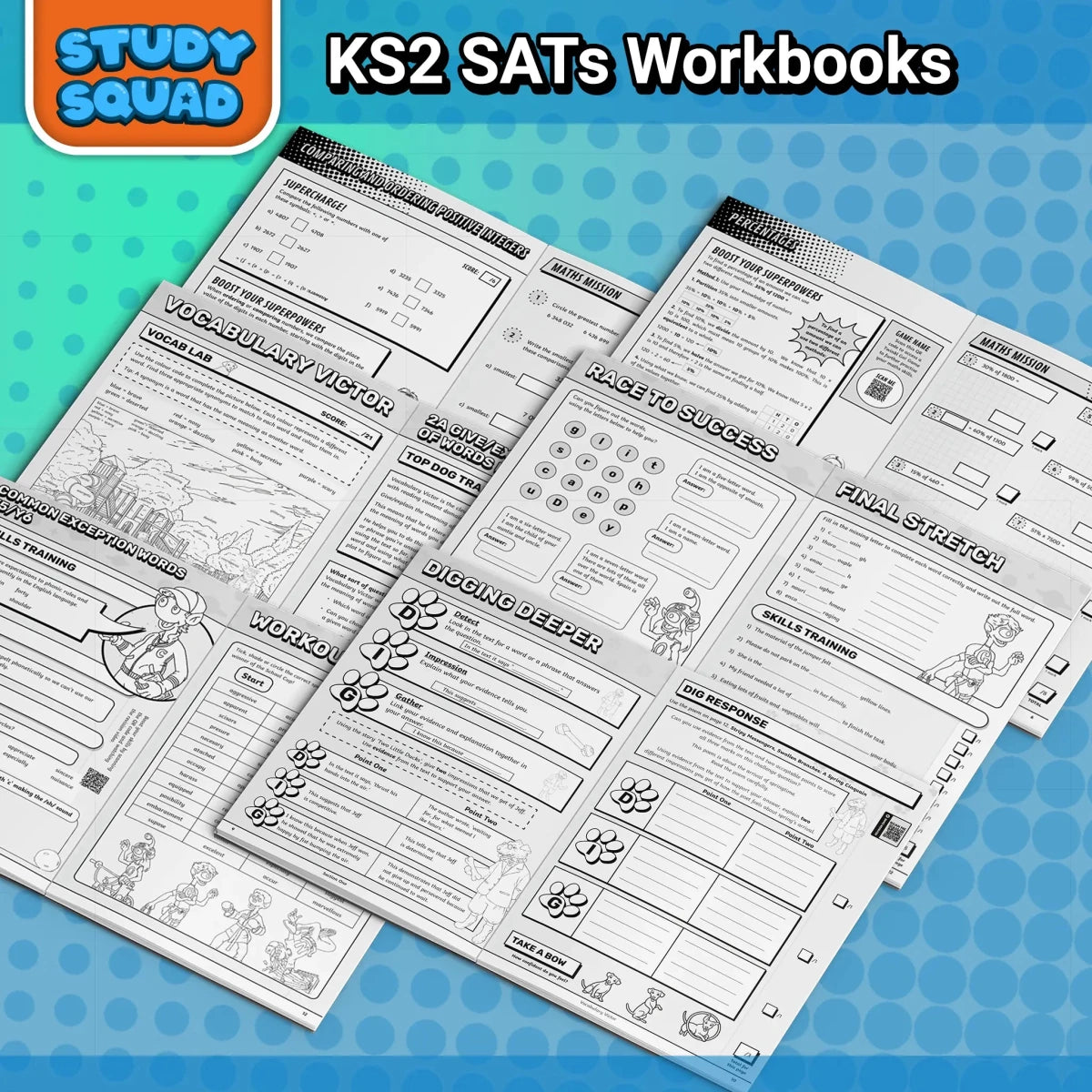 Study Squad - KS2 SATs Workbook Bundle - Twinkl Educational Publishing