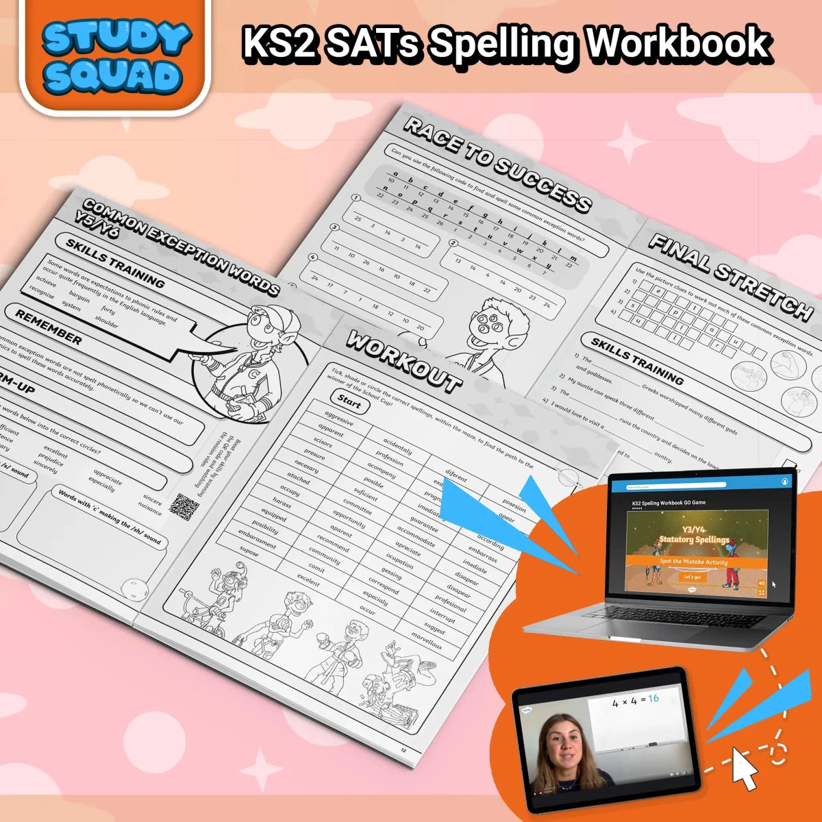Study Squad - KS2 Spelling Workbook - Twinkl Educational Publishing