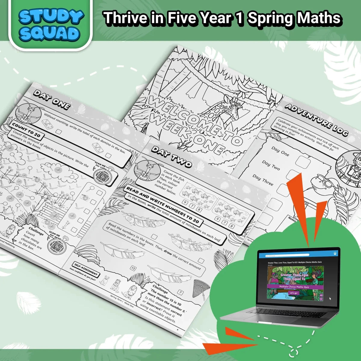 Thrive in Five, Spring Term - KS1 Maths Year 1 - Twinkl Educational Publishing