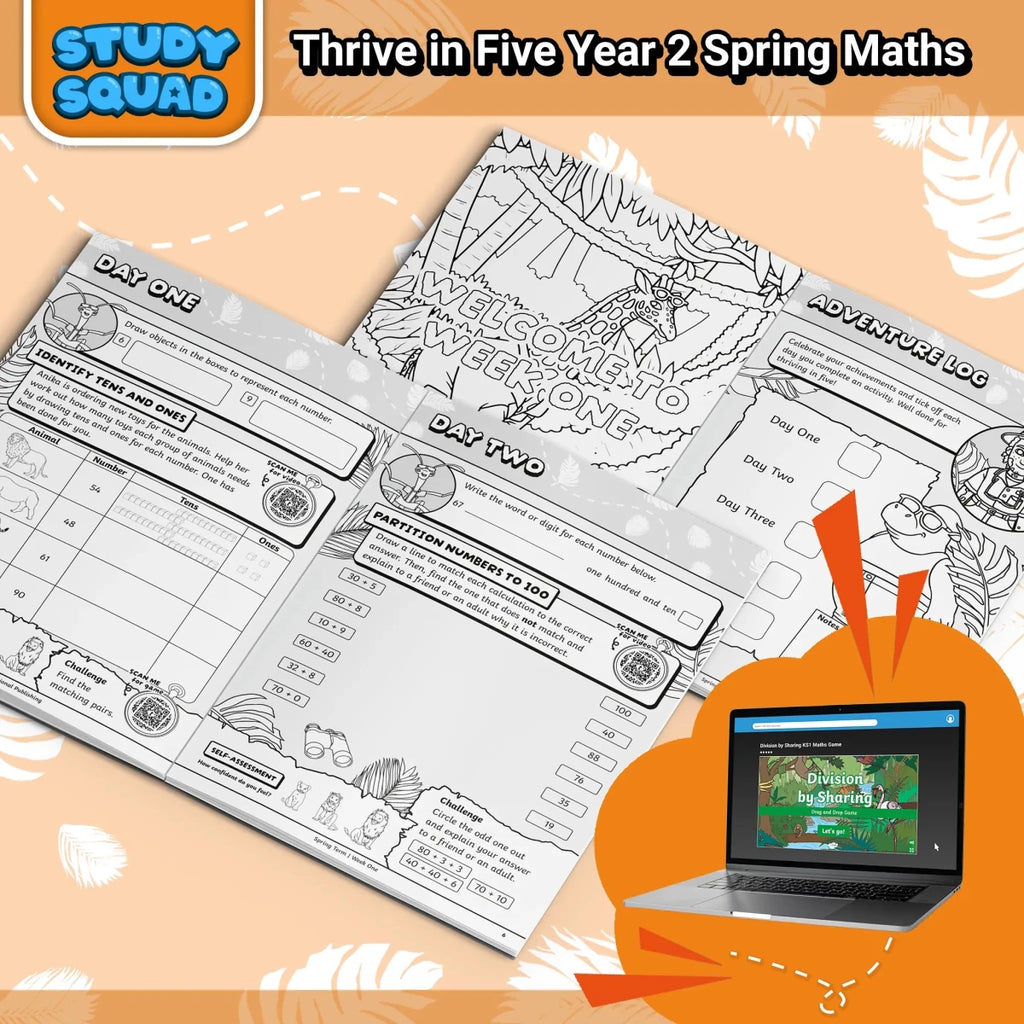 Thrive in Five, Spring Term - KS1 Maths Year 2 - Twinkl Educational Publishing