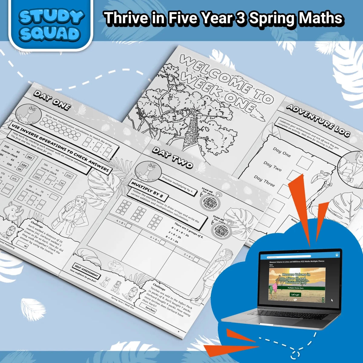Thrive in Five, Spring Term - KS2 Maths Year 3 - Twinkl Educational Publishing