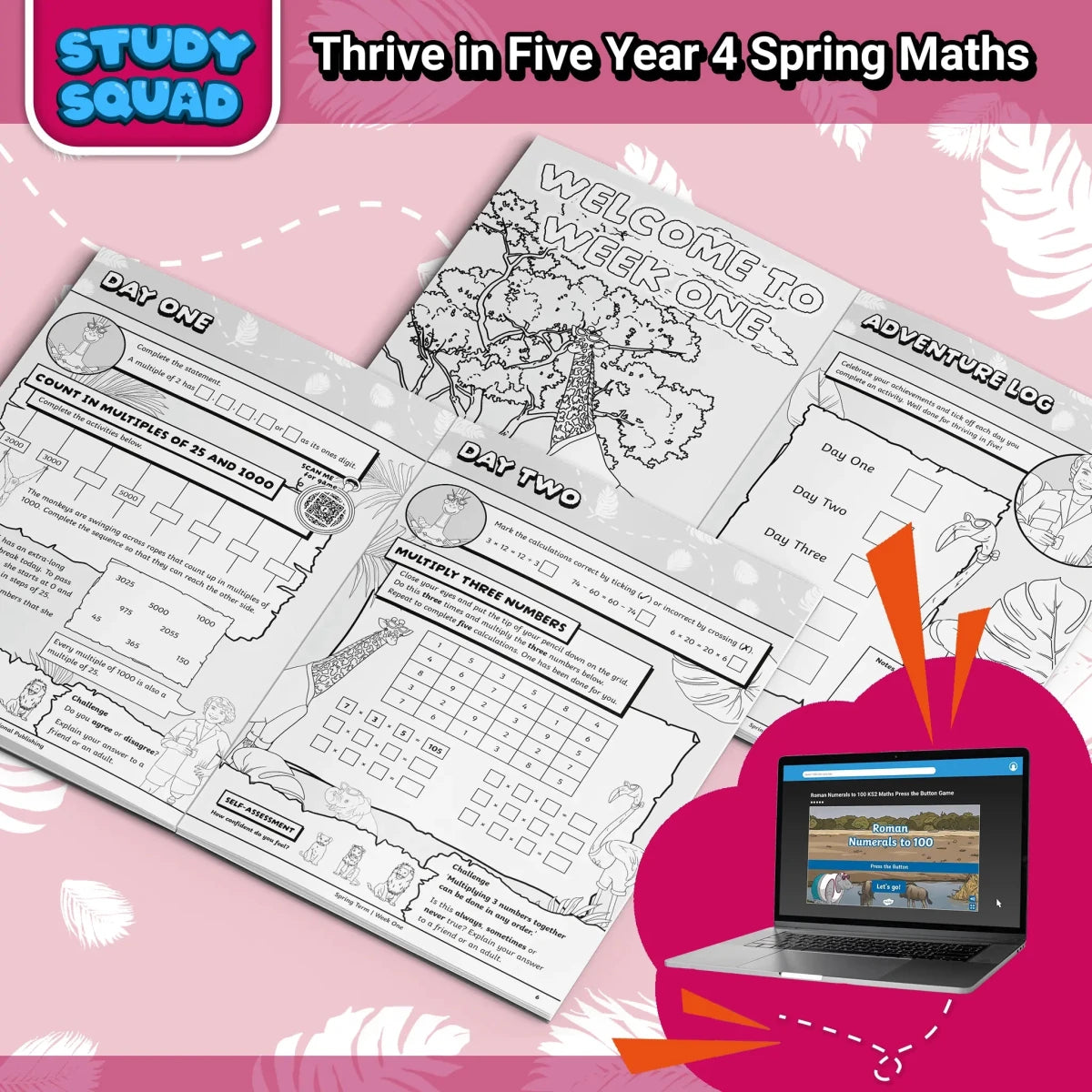 Thrive in Five, Spring Term - KS2 Maths Year 4 - Twinkl Educational Publishing