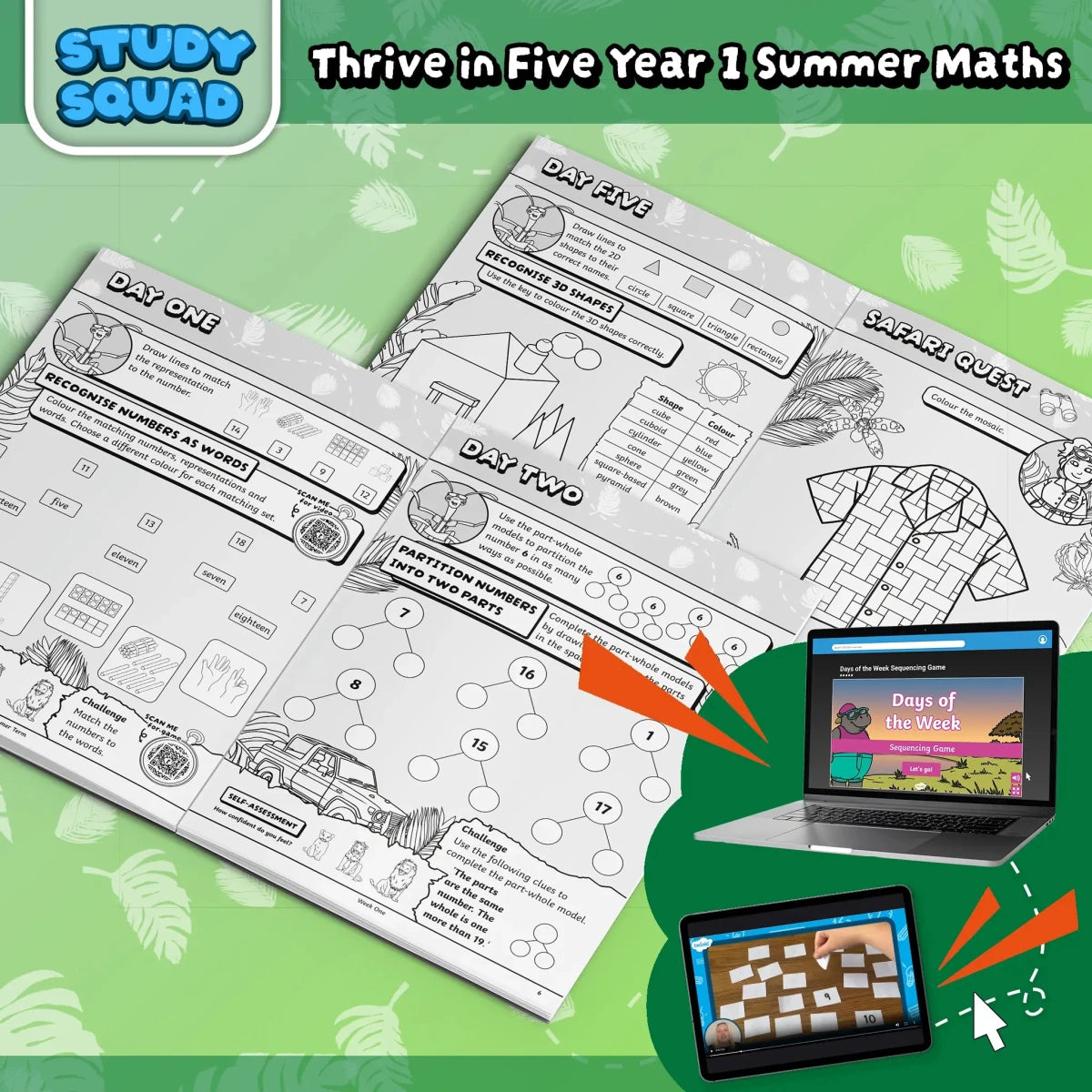 Thrive in Five, Summer Term - Maths Year 1 - Twinkl Educational Publishing