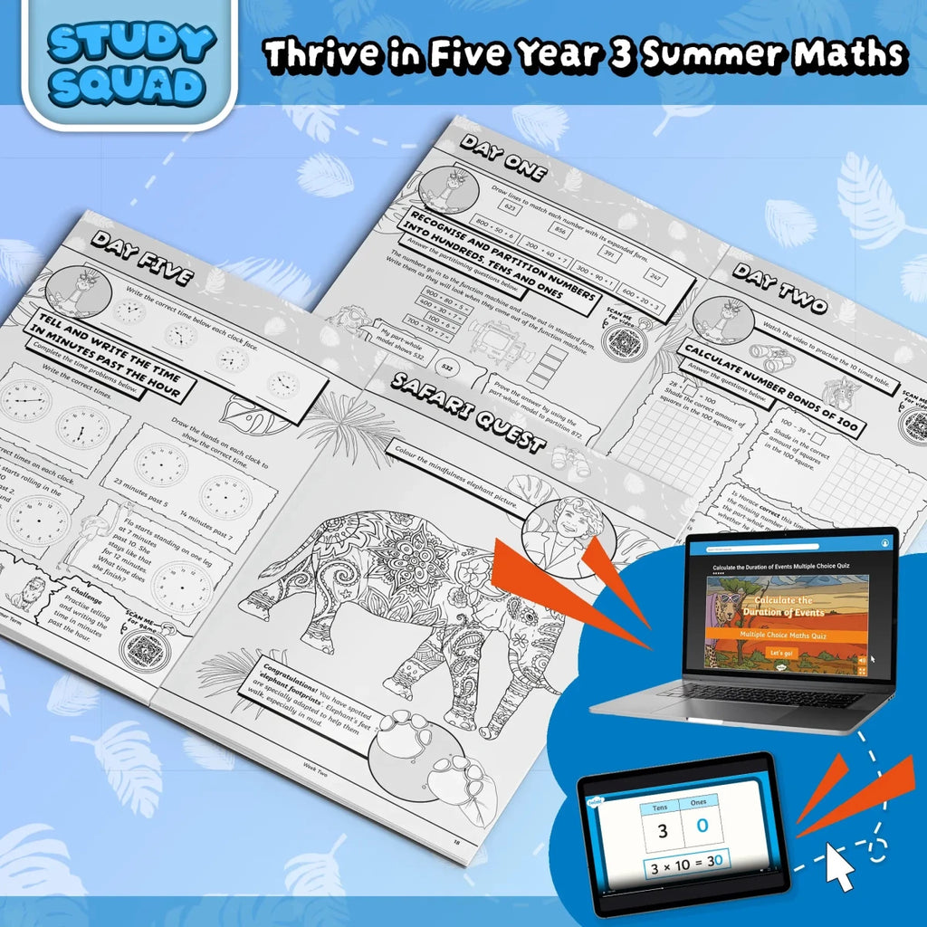 Thrive in Five, Summer Term - Maths Year 3 - Twinkl Educational Publishing