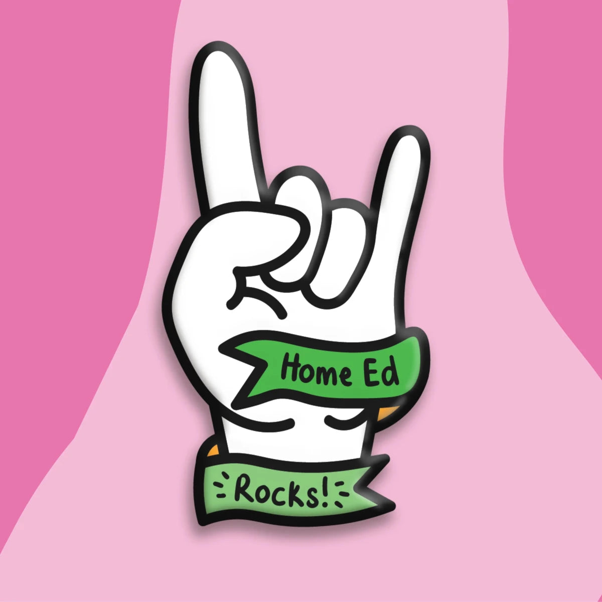 Twinkl Home Ed Rocks' Pin Badge - Twinkl Educational Publishing